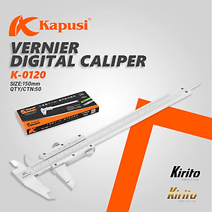 Thước kẹp điện tử cao cấp hãng Kapusi Nhật Bản. Độ chính xác cực cao, thân làm bằng théo không rỉ