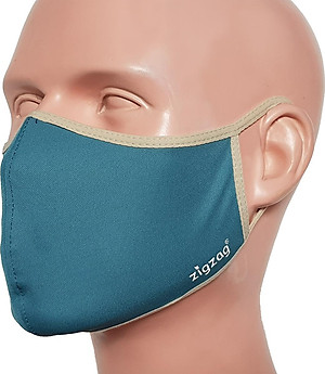 Khẩu trang chống nắng 2 lớp UPF50+ Zigzag MAS010 - Freesize - Xanh nhạt