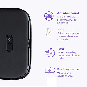 Hộp khử khuẩn cá nhân công nghệ UV-CLEAN pin sạc HoMedics SAN-PH100 (Hàng nhập khẩu USA)