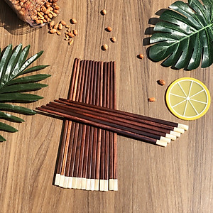 Bộ 10 đôi đũa gỗ trắc DandiHome cao cấp