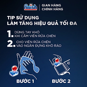 Viên Rửa Chén Bát Hương Chanh Finish Powerball Power All In 1 Max - Túi 100 viên siêu tiết kiệm