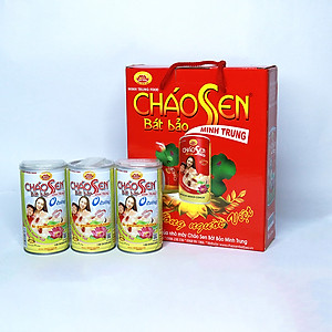 Cháo sen bát bảo 0 đường Minh Trung 365g - CSBB 0 Đường 24 (thùng 24 lon)