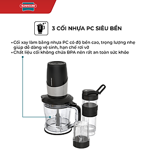 Máy Xay Sinh Tố Đa Năng Sunhouse SHD5340B (500W) - Hàng chính hãng