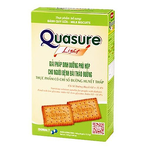 Combo 3 hộp Bánh Quy Quasure Light Sữa hộp 140 gram Bibica - thực phẩm dành cho người ăn kiêng, tiểu đường