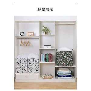 Túi Đựng Quần Áo Giỏ Đựng Đồ Chăn Mền Chống Thấm Nước Hoa Văn Đẹp Chất Liệu Bạt Dày Dặn Có Lựa Chọn Mẫu Sọt - Giao Màu Ngẫu Nhiên