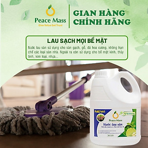 Nước Lau Sàn  Peace Mass TD Chanh Sả - Bạc Hà  Can 3.6 lít