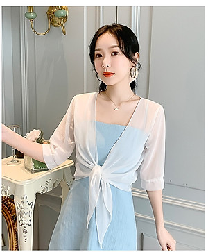 [ĐẸP & RẺ VÔ ĐỊCH] Áo khoác voan cột tà 01 chất vải đẹp, mềm mại, thoáng mát, khoác nhẹ bên ngoài, thanh lịch C134