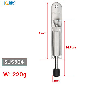 Chốt chặn cửa chống va đập 2 chiều inox 304 Hobby home decor CCD2 gió mạnh