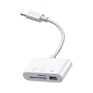 Đầu Đọc Thẻ Nhớ Đa Năng 3 Trong 1 cho thiết bị Tablet, Cell Phone, Thẻ nhớ TF, SD Card - Cổng Type C - Hàng chính hãng