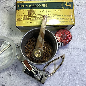 Tẩu Thuốc Limoki Chạm Rồng Á Đông Trắng – Mã TTLCC-07