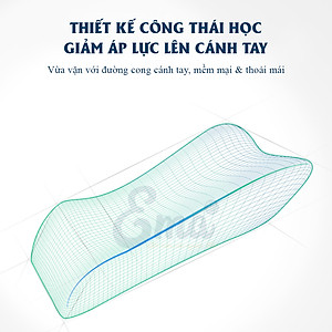 Bộ đệm kê tay ghế văn phòng EMA từ cao su non - thiết kế công thái học ôm trọn cánh tay