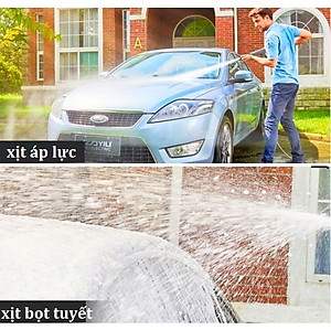 Máy Xịt Rửa Xe Cao Áp Rửa Xe Bọt Tuyết YILI 220V 1400W 90Bar Nhỏ Gọn Mạnh Mẽ Máy Rửa Xe Gia Đình