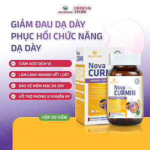 Viên Uống Tinh Chất Nghệ Giảm Đau Dạ Dày Novacurmin - Nguyên liệu nhập khẩu từ Đức (Hộp 30 viên)