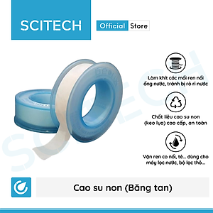 Cao su non, băng tan, keo lụa cuốn ren ống nước, cuốn ren co nối, tê máy lọc nước (Cuộn 10 mét) - Hàng chính hãng