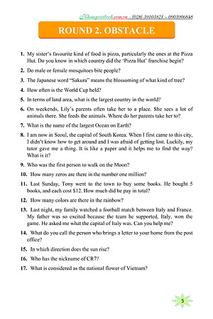 Chinh Phục Đỉnh Olympia Ngân Hàng Câu Hỏi Có Đáp Án Và Giải Thích Tiếng Anh