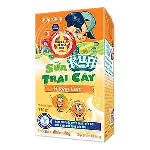 Thùng 48 hộp Sữa trái cây hương cam KUN 110ml/hộp