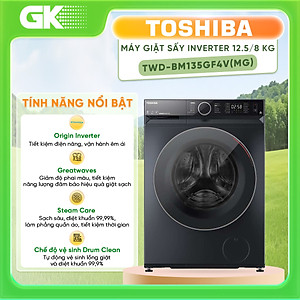 BM135GF4V(MG) - Máy giặt sấy Toshiba TWD-BM135GF4V(MG) 12.5/8 kg - Hàng chính hãng (chỉ giao HCM)