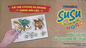Sữa chua uống hương táo nho Vinamilk Susu - Thùng 48 hộp 110ml.