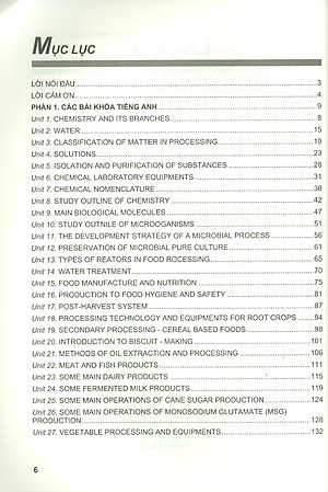 Tiếng Anh Chuyên Ngành Công Nghệ Thực Phẩm (Song Ngữ Anh - Việt ) - GS. TS. Nguyễn Thị Hiền chủ biên, ThS. Lê Thị Lan Chi, TS. Từ Việt Phú, PGS. TS. Lương Hồng Nga