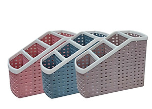 Khay nhựa mini để bàn 4 ngăn dùng đựng bút, để bàn, đựng đồ văn phòng phẩm, mỹ phẩm, ..đồ dùng đa năng phù hợp bàn làm việc, phòng tắm , nhà bếp tiện ích - HENRYSA ( Giao màu ngẫu nhiên)
