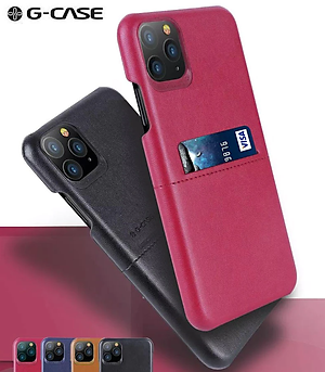 Ốp lưng da chống sốc cho iPhone 11 Pro hiệu G-Case trang bị ngăn đựng thẻ ATM, NameCard mặt siêu mềm mịn, chống sốc tốt, bảo vệ tuyệt đối - hàng nhập khẩu