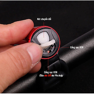 Đèn Trước Xe Đạp Nhỏ Gọn Sáng Mạnh 350 Lumens Sạc Điện USB Với Bóng Led Cree Giúp Trợ Sáng Xe Đạp Đi Đêm Mai Lee