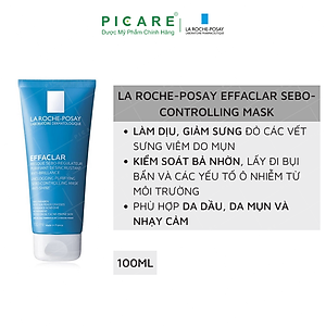 Mặt nạ bùn làm sạch sâu, giảm mụn & giảm bóng nhờn La Roche-Posay Effaclar Sebo-Controlling Mask (100ml)