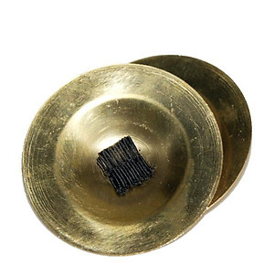 2 Pairs (4pcs) Gold Finger Cymbals Zills Belly Dance Dancer