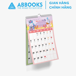 Lịch Treo Tường 2026 - Time Is A Gift - Thời Gian Là 1 Món Quà Chủ Đề Kỳ Lân - Kèm Sticker Trang Trí