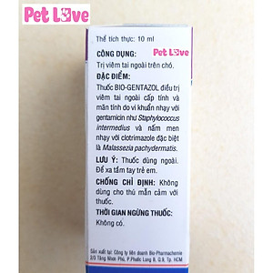 THUỐC TRỊ VIÊM TAI CHÓ BIO GENTAZOL