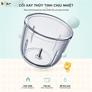 Máy xay ăn dặm 0,6L Bear B06V1 - Đa năng, tiện dụng cho bé - Hàng nhập khẩu