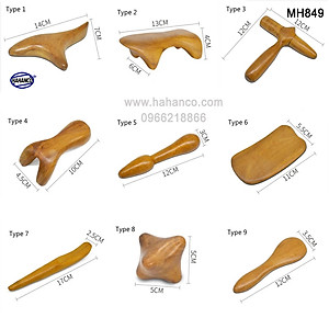 Dụng Cụ Mát xa Gỗ Bách Xanh (MH857) Cổ, vai, mắt, mũi, mặt, kiểu thái - Có mùi thơm dịu - Chăm sóc sức khỏe