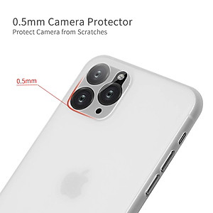 Ốp lưng nhám siêu mỏng 0.3mm cho iPhone 11 Pro (5.8 inch) hiệu Memumi có gờ bảo vệ camera - Hàng nhập khẩu