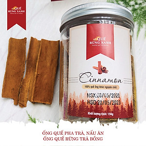 Vỏ quế thanh đã cạo vỏ nguyên chất 100%, nấu ăn, chống hôi miệng, ngăn ngừa các bệnh về tim 150g/hộp Quế Rừng Xanh - CHÍNH HÃNG