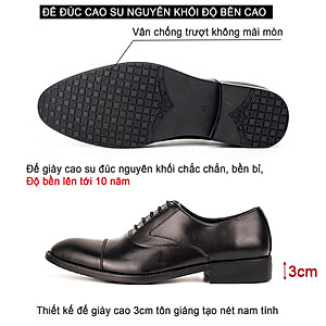 Giày da nam, giày oxford công sở Bụi Leather G105 - Da bò Nappa cao cấp