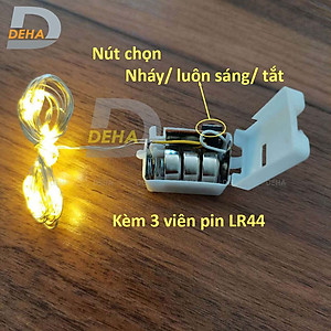 Dây đèn led đom đóm trang trí decor phòng, du lịch cắm trại, fairy light cao cấp (tùy chọn loại nguồn cấp, chiều dài dây và màu sắc)