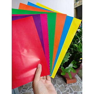 10 xấp thủ công 7 màu (70 tờ )không keo có kẻ ô khổ giấy A5