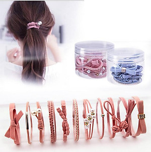 Sét 12 dây buộc tóc cao cấp xuất Nhật HD06