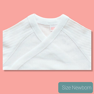 Body sơ sinh cộc tay màu trắng xuất dư mềm mát cho bé