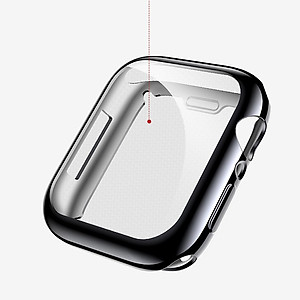 Ốp Case TPU Mạ Chrome & Kính Cường Lực Dẻo Usams cho Apple Watch Series 6 / Apple Watch Series 5/ SE/ 4 Size 40/44mm_ Hàng Chính Hãng