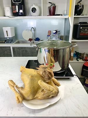 Nồi luộc gà inox 304 cao cấp 5 đáy Kalpen Size 28