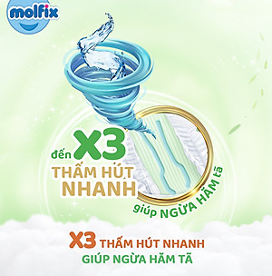 Tã/bỉm quần Molfix Thiên nhiên Jumbo M (6kg - 11kg) - Gói 40+6 miếng