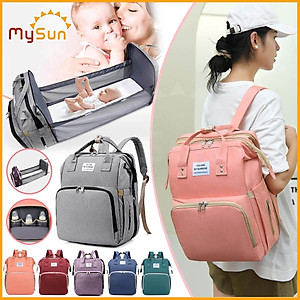 Balo mẹ bỉm sữa cho bé sơ sinh nằm cao cấp chính hãng MySun Nest