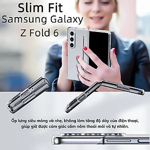 Ốp lưng trong siêu mỏng chống ố vàng cho Samsung Galaxy Z Fold 6 5G Likgus Penone bảo vệ 360 độ màn phụ và mặt lưng (Tặng bút cảm ứng) - Hàng nhập khẩu