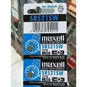5 Viên Pin Maxell AG0 SR521SW 379 1.55V Nhật Bản