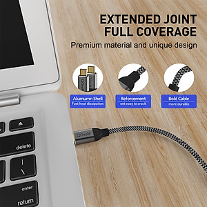 Cáp sạc nhanh QGeeM cổng USB 3.1 mạ vàng Type C to Type C 3A PD 60W dài 1,8 m, dây bện sợi nylong cao cấp - Hàng Chính Hãng