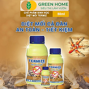 Thuốc Diệt Mối Tận Gốc Greenhome Termize 200SC, Chai 50ml, Sinh Học Thế Hệ Mới, An Toàn, Không Mùi, Diệt Cả Đàn
