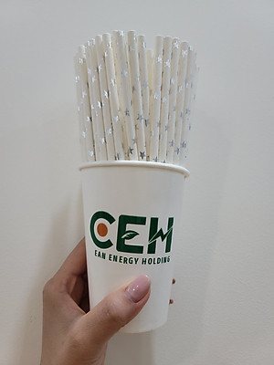 Túi 500 ống hút giấy 6x197mm hình ngôi sao dành cho cà phê, nước ngọt