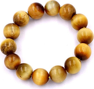 Chuỗi đá đeo tay đá mắt hổ vàng 14 ly - Vòng chuỗi đeo tay đá phong thủy 