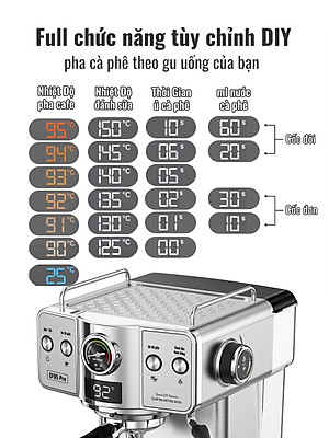Máy pha cà phê espresso CF05 PRO chuyên nghiệp toàn diện DIY, giảm áp tự động an toàn nâng cấp, Hàng Chính Hãng